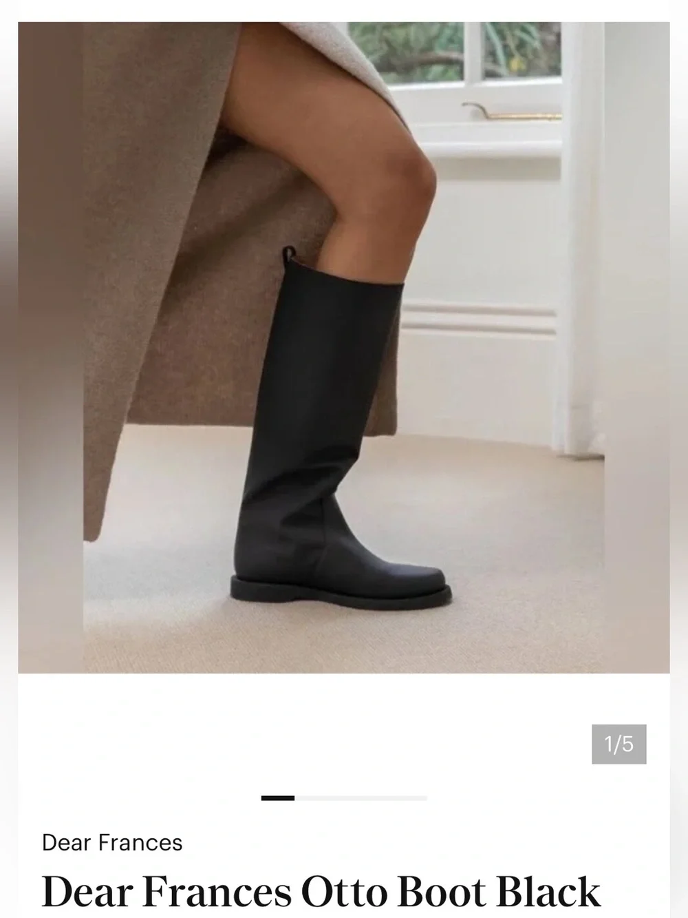 Dear Frances Black Otto Over-the-Knee Boots